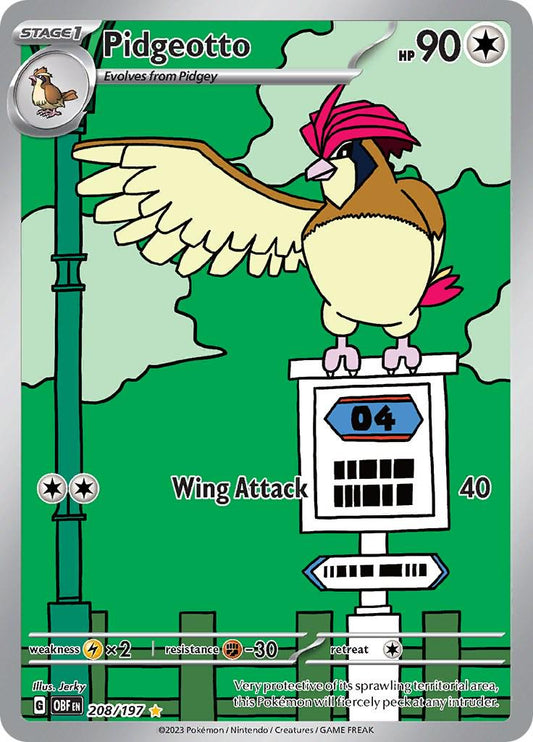 Pidgeotto #208 Pokemon Obsidian Flames
