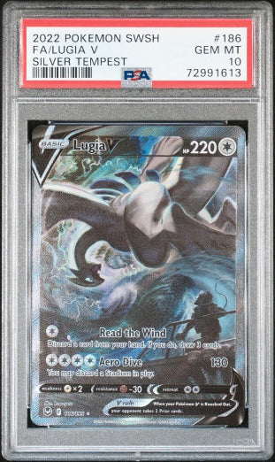 PSA 10 Lugia V #186 Silver Tempest